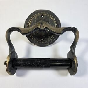 Vintage Amerock Carriage House Toilet Paper Holder English Brass Wall Mount